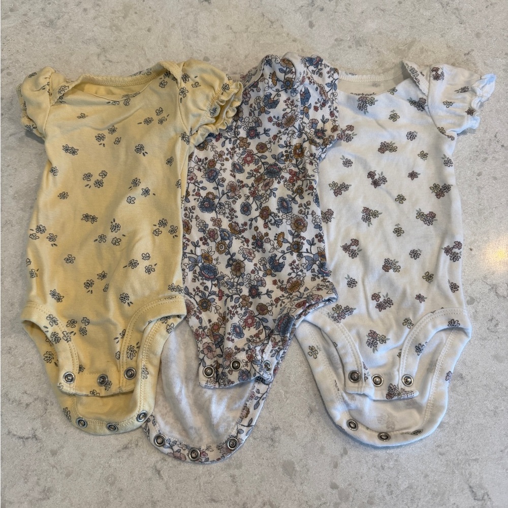 Floral newborn Onesies